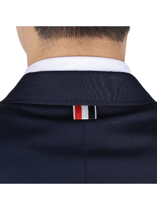 Typewriter Cloth Grosgrain Placket Sport Jacket Navy - THOM BROWNE - BALAAN 9