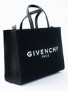 Signature Logo Canvas Small Tote Bag Black - GIVENCHY - BALAAN 4