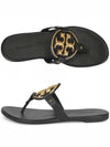 Women's Metal Miller Soft Flip Flops Black - TORY BURCH - BALAAN 2