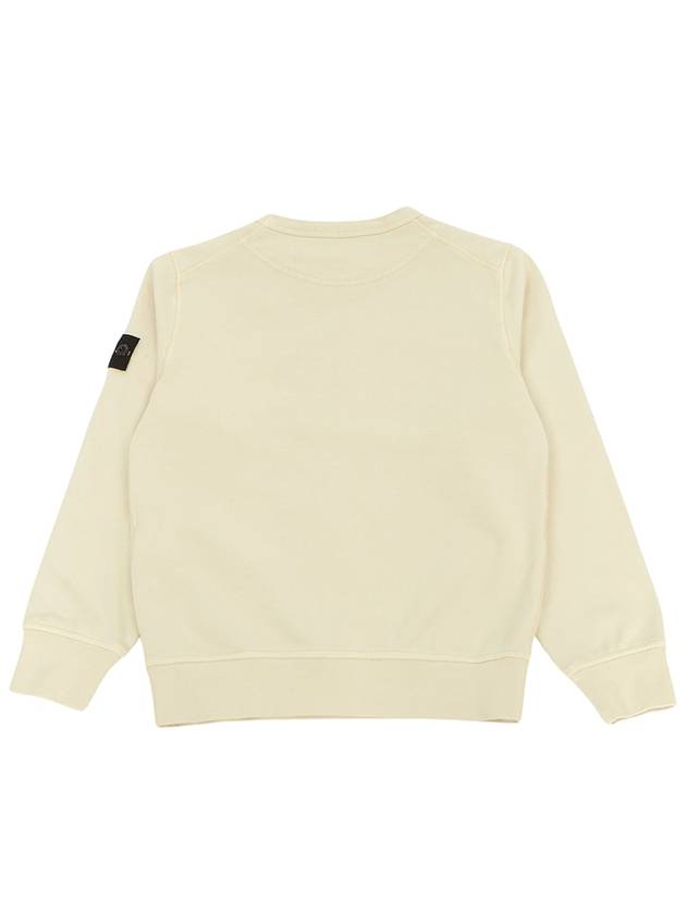 Kids Garment Dyed Logo Wappen Patch Sweatshirt Beige - STONE ISLAND - BALAAN 3