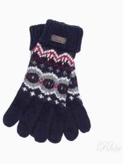 Men's Case Fair Isle Gloves Navy - BARBOUR - BALAAN 2