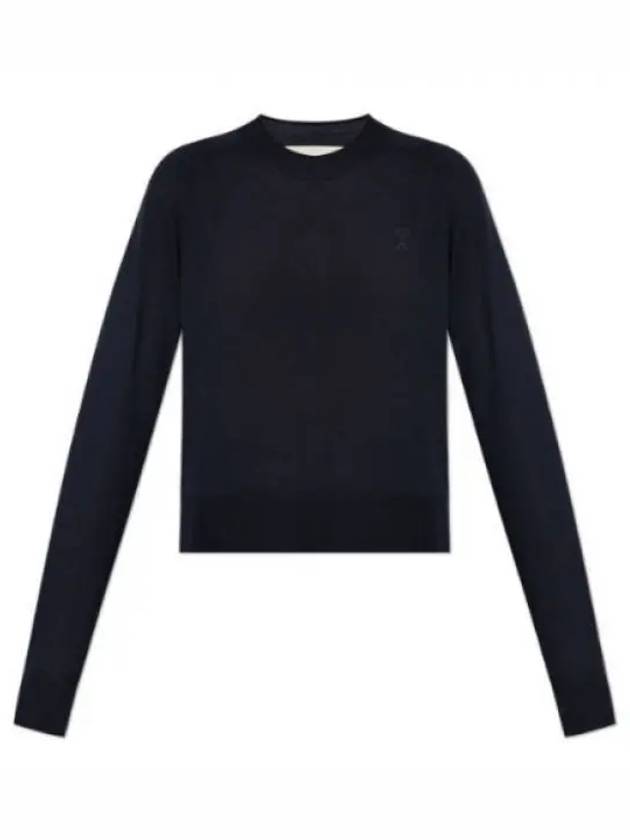 De Coeur Wool Knit Top Navy - AMI - BALAAN 2