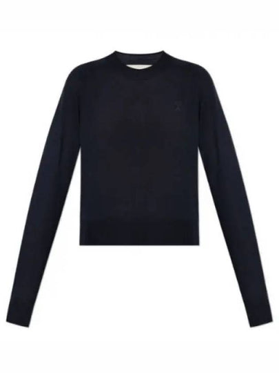 De Coeur Wool Knit Top Navy - AMI - BALAAN 2