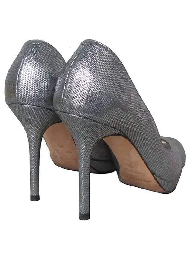 Silver metallic open toe women s high heel shoes - JIMMY CHOO - BALAAN 4