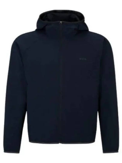 Slim Fit Waterproof Fabric Zip-Up Jacket Navy - HUGO BOSS - BALAAN 2