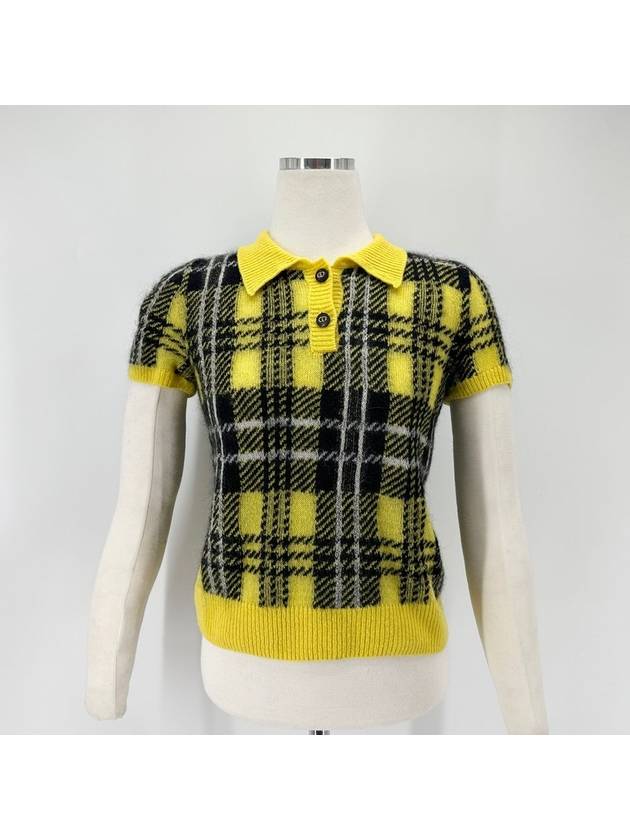 Christian mohair check short sleeve knit - DIOR - BALAAN 1