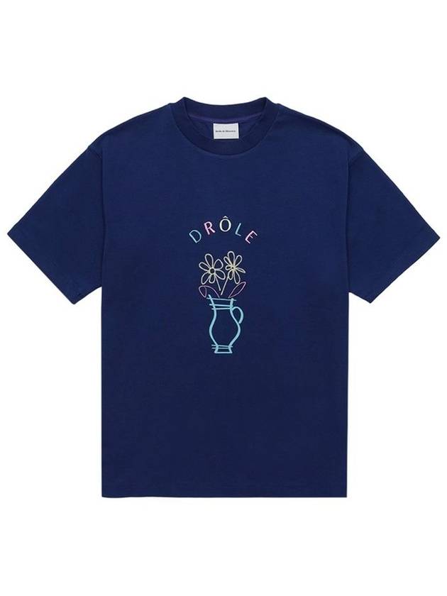 Drold Monsieur Men s Vase Short Sleeve T Shirt Navy TS144 CO002 NY - DROLE DE MONSIEUR - BALAAN 1