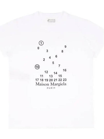 Numeric Logo Short Sleeve T-Shirt White - MAISON MARGIELA - BALAAN 2