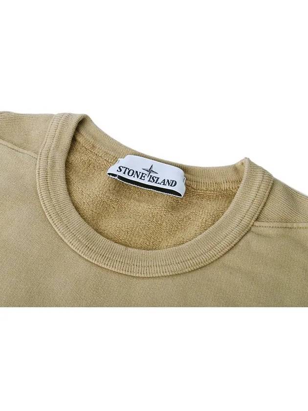 Wappen Patch Crew Neck Cotton Sweatshirt Beige - STONE ISLAND - BALAAN 4