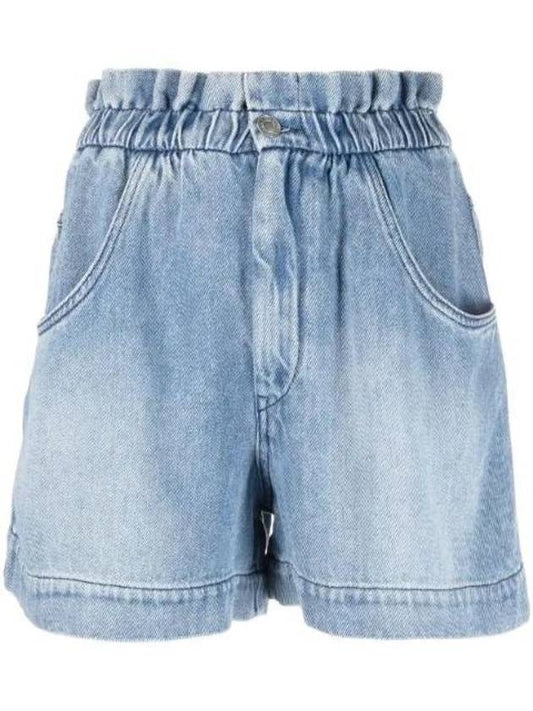 Titea Denim Shorts Light Blue - ISABEL MARANT ETOILE - BALAAN.