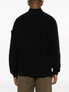 Garment Dyed Gauze Mock Neck Sweatshirt Black - STONE ISLAND - BALAAN 4