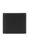 Pebble Grain Leather Half Wallet Black - THOM BROWNE - BALAAN 2