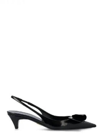 Folded logo decorated toe slingback heel 271166 - PRADA - BALAAN 1