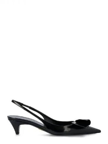 Folded logo decorated toe slingback heel 270302 - PRADA - BALAAN 1