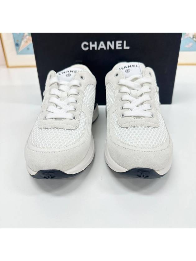 CC Logo Tennis Women s Sneakers White G38800 - CHANEL - BALAAN 5