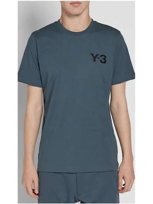 Y3 Regular Fit Round Short Sleeve TShirt Midnight Blue - YOHJI YAMAMOTO - BALAAN 1