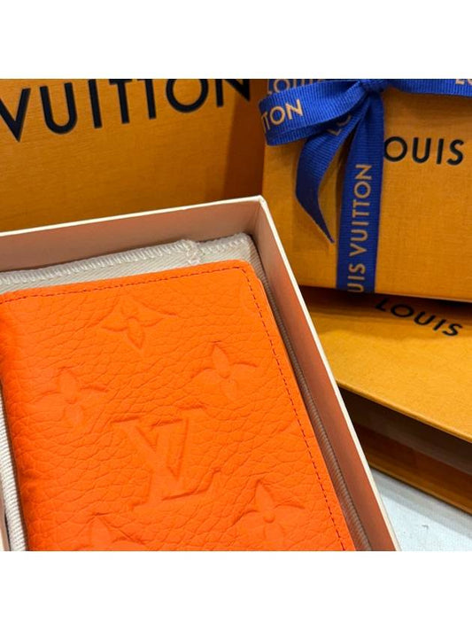 Cowhide Torillon Leather Pocket Card Holder Orange - LOUIS VUITTON - BALAAN 2