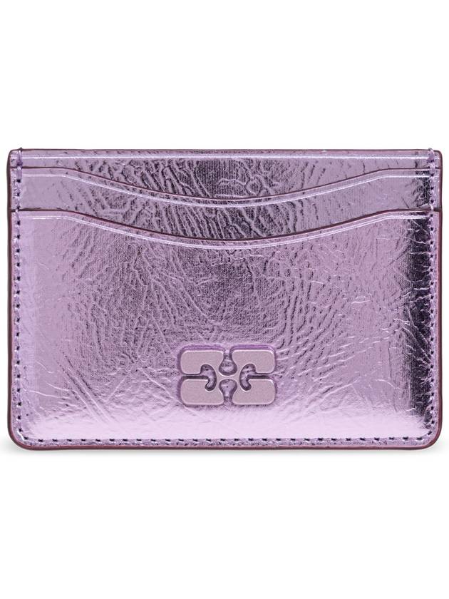 Ganni Card Holder With Logo, Women's, Purple - GANNI - BALAAN 1