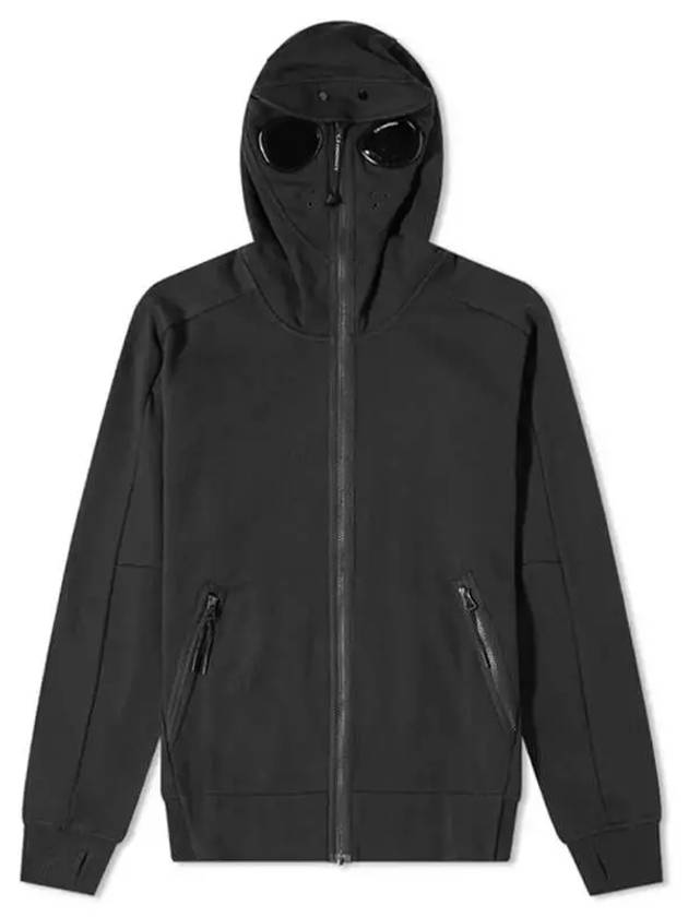 Diagonal Goggle Mask Zip Up Hoodie Black - CP COMPANY - BALAAN 2