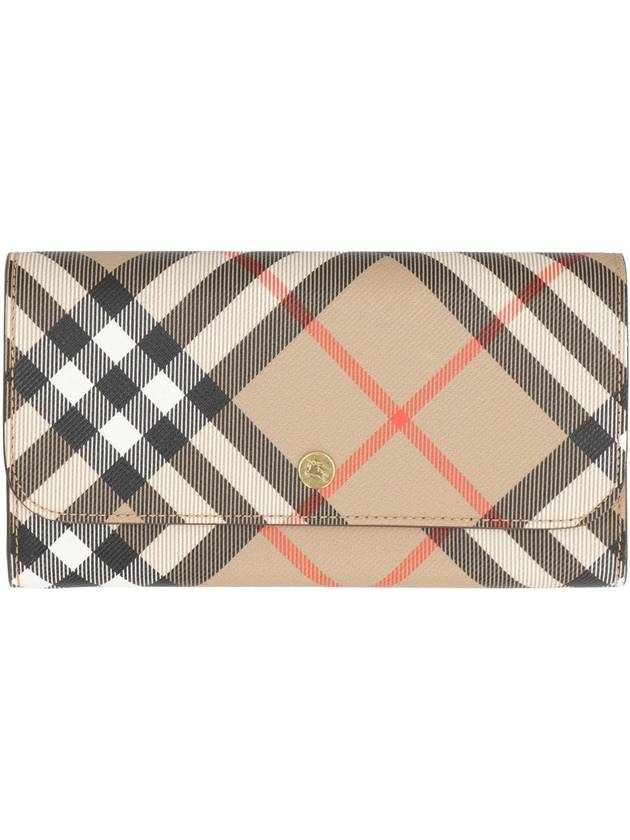 Check Continental Long Wallet Beige - BURBERRY - BALAAN 3