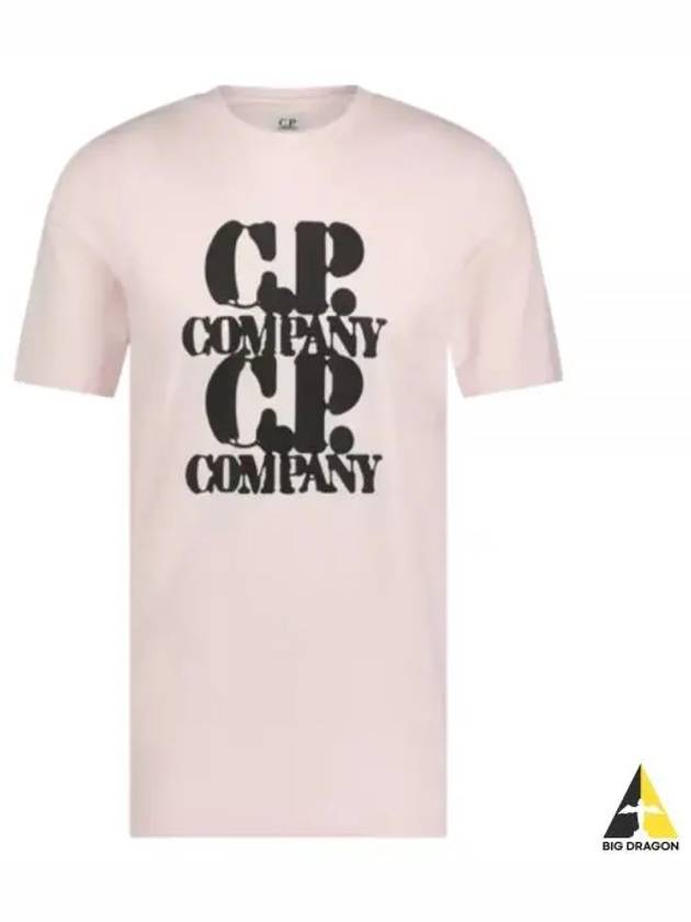 30/1 Jersey Graphic Short Sleeve T-Shirt Pink - CP COMPANY - BALAAN 2