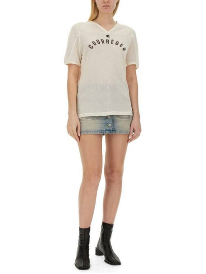 Courrèges T-Shirt With Logo - COURREGES - BALAAN 2