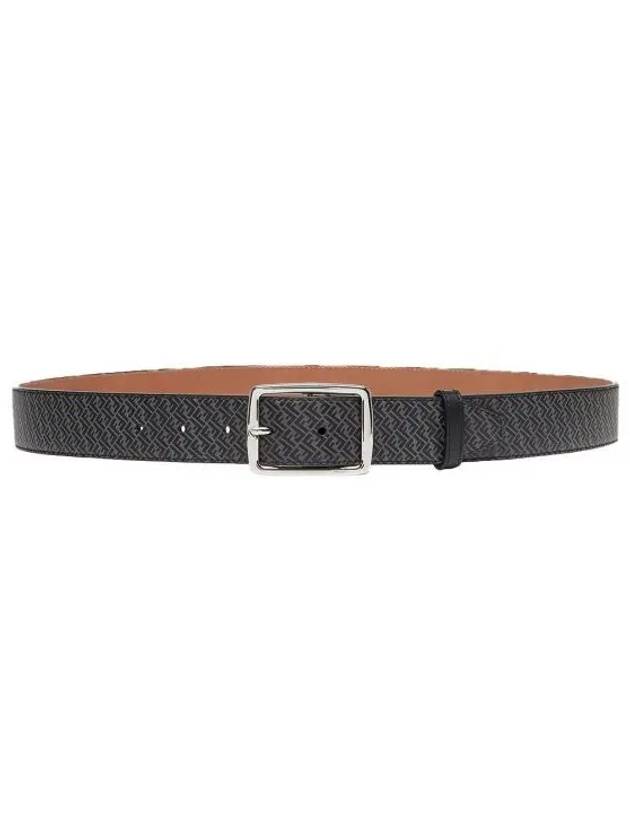 Logo Pattern Jacquard Leather Belt Black - FENDI - BALAAN 2