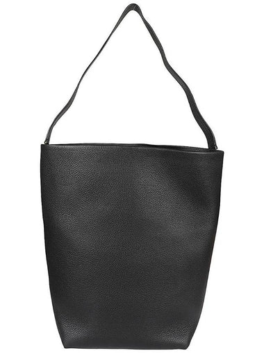 NS Hook Large Leather Tote Bag Black - THE ROW - BALAAN 1