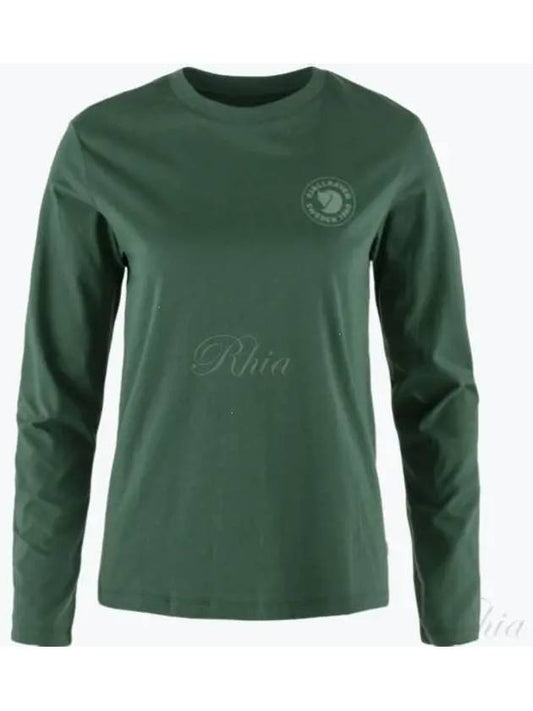 86989 679 1960 Logo Women s Long Sleeve T Shirt - FJALL RAVEN - BALAAN 1