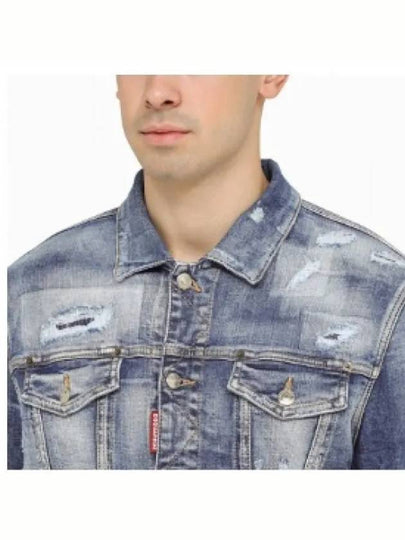 Mended Ribs Dan Denim Jacket Blue - DSQUARED2 - BALAAN 2