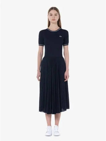 Women s Jersey Pleated Skirt JF805E 54G 166 Domestic Product GQ2N24050887417 - LACOSTE - BALAAN 1