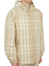 Check Nylon Reversible Hooded Jacket Soft Fawn - BURBERRY - BALAAN 9