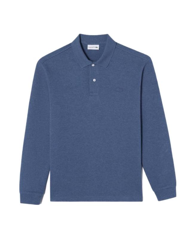 Men's Sweaterlike Long Sleeve Polo Shirt Dark Blue - LACOSTE - BALAAN 1