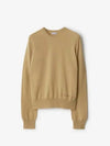 Embroidered Logo Cashmere Knit Top Beige - BURBERRY - BALAAN 2