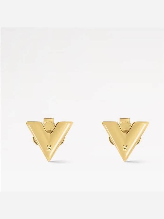 Essential V Stud Earrings Gold - LOUIS VUITTON - BALAAN 2