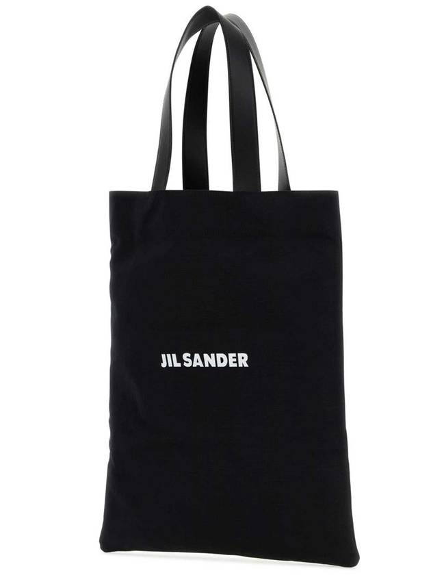 Logo Canvas Tote Bag Black - JIL SANDER - BALAAN 3