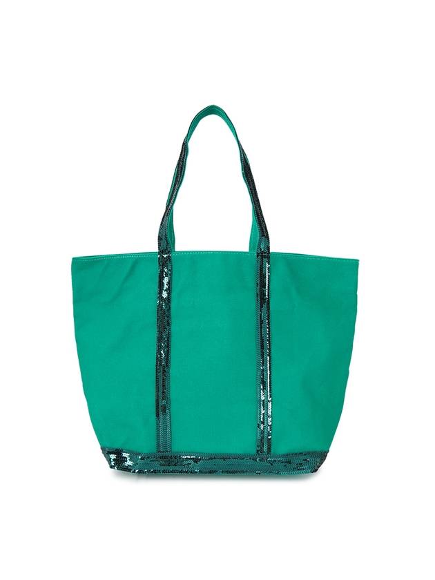 Cabas Moyen Sequin Tote Bag Green - VANESSA BRUNO - BALAAN 1