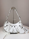 Le Cagole Small Leather Shoulder Bag White - BALENCIAGA - BALAAN 2