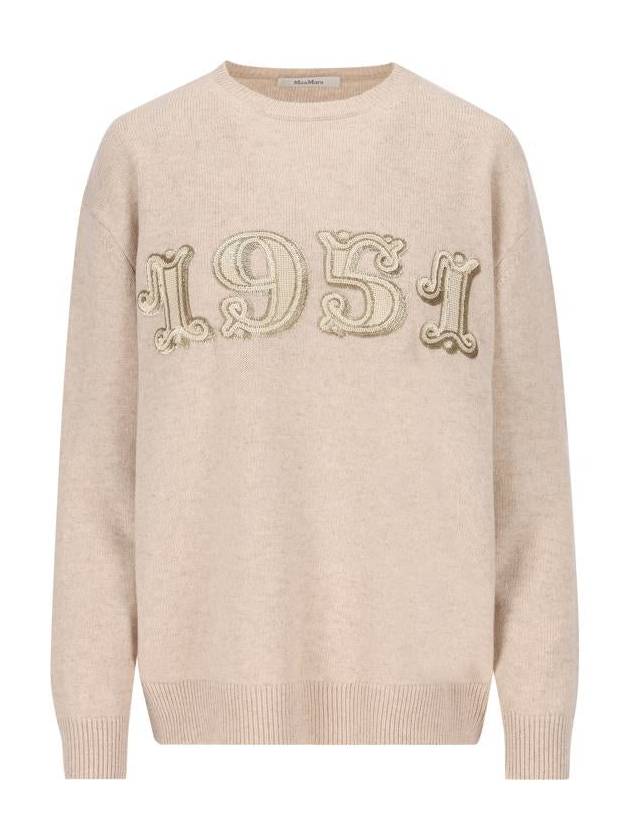 Plata crew neck knit top beige - MAX MARA - BALAAN 2