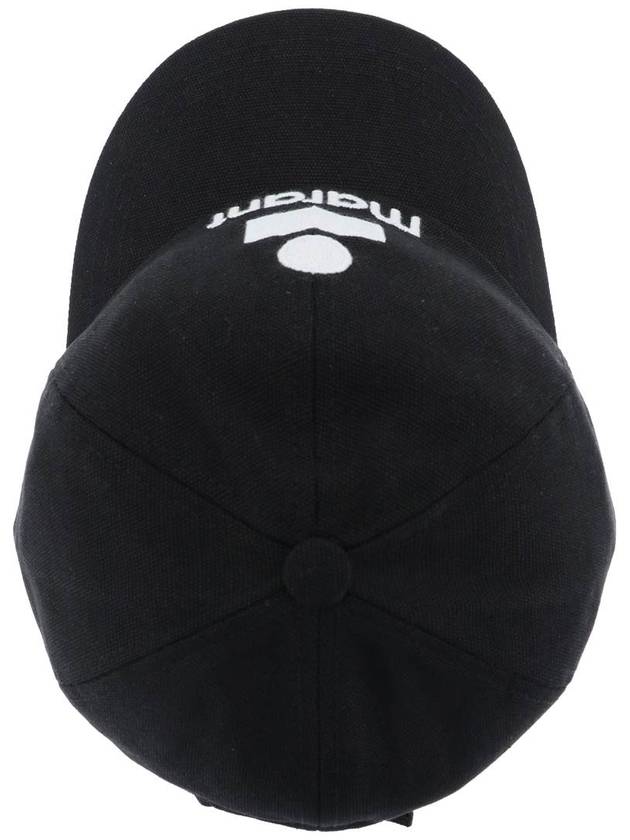 Tyron Logo Cotton Ball Cap Black - ISABEL MARANT - BALAAN 3