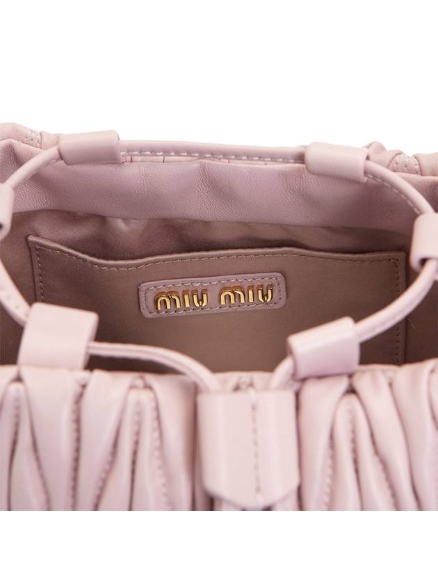 Matelasse Nappa Leather Bucket Bag Pink - MIU MIU - BALAAN 11