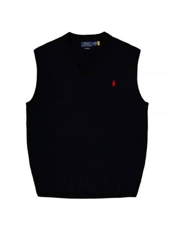 POLO RALPHLAUREN 24 Pony Logo Embroidered Knit Vest 710A33366001 - POLO RALPH LAUREN - BALAAN 1