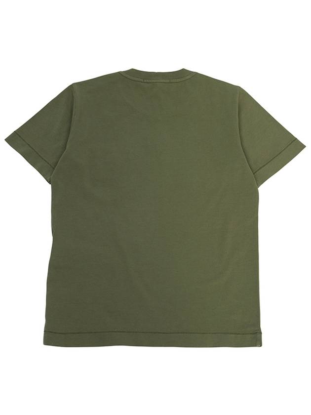 Kids Compass Patch Short Sleeve T-Shirt Green - STONE ISLAND - BALAAN 3