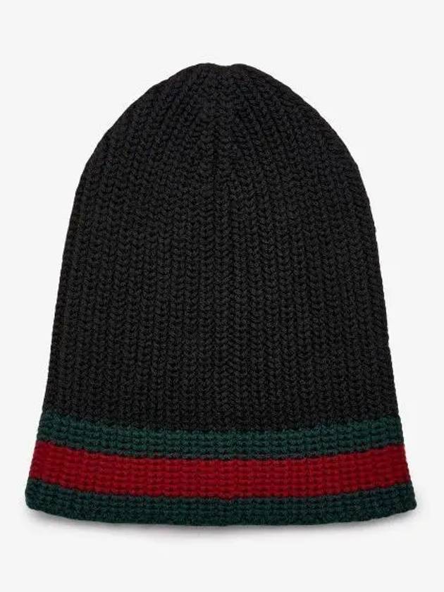 Web Wool Beanie Black - GUCCI - BALAAN 2