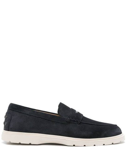 Suede Loafers Dark Blue - TOD'S - BALAAN 2