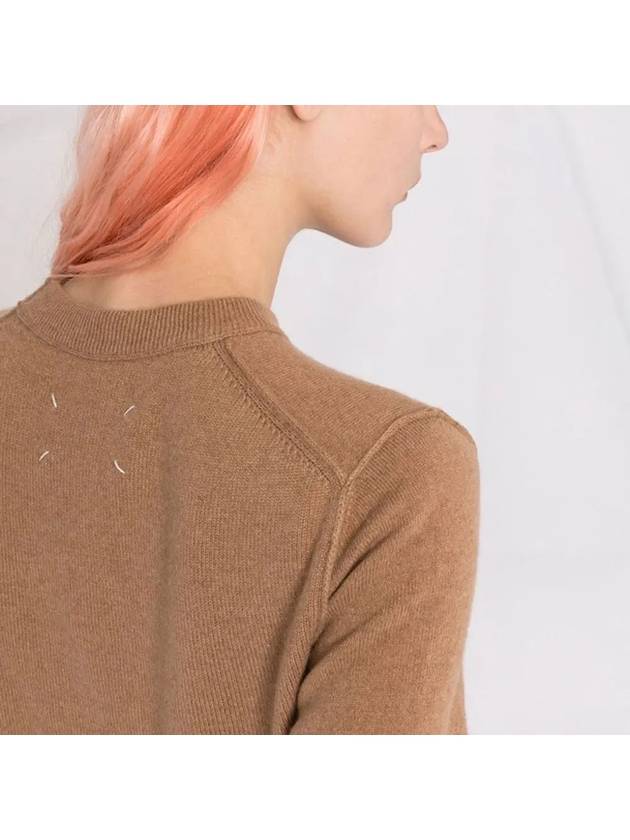 Back Stitch Cashmere Knit Top Almond - MAISON MARGIELA - BALAAN 5