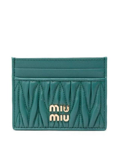 Materasse Nappa Leather Card Wallet Lagoon Blue - MIU MIU - BALAAN 2