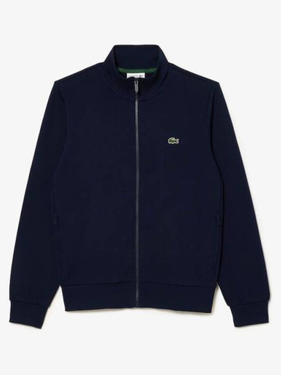 Regular Fit Brushed Fleece Zip-up Jacket Navy - LACOSTE - BALAAN 2