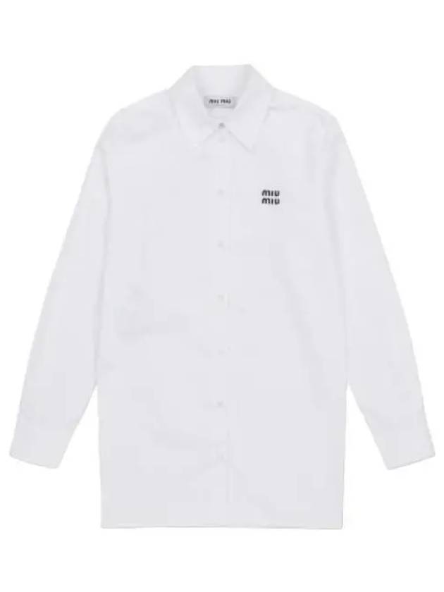 poplin shirt white - MIU MIU - BALAAN 1