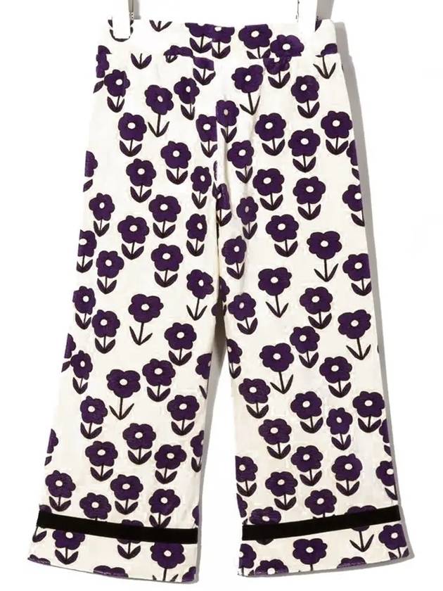 Kids Flower Pattern Velor Pants 2213012 711 - MINI RODINI - BALAAN 3